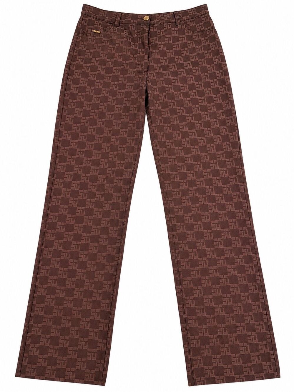 St. John Sport Women’s Brown Monogram Straight Leg Pants Size 2